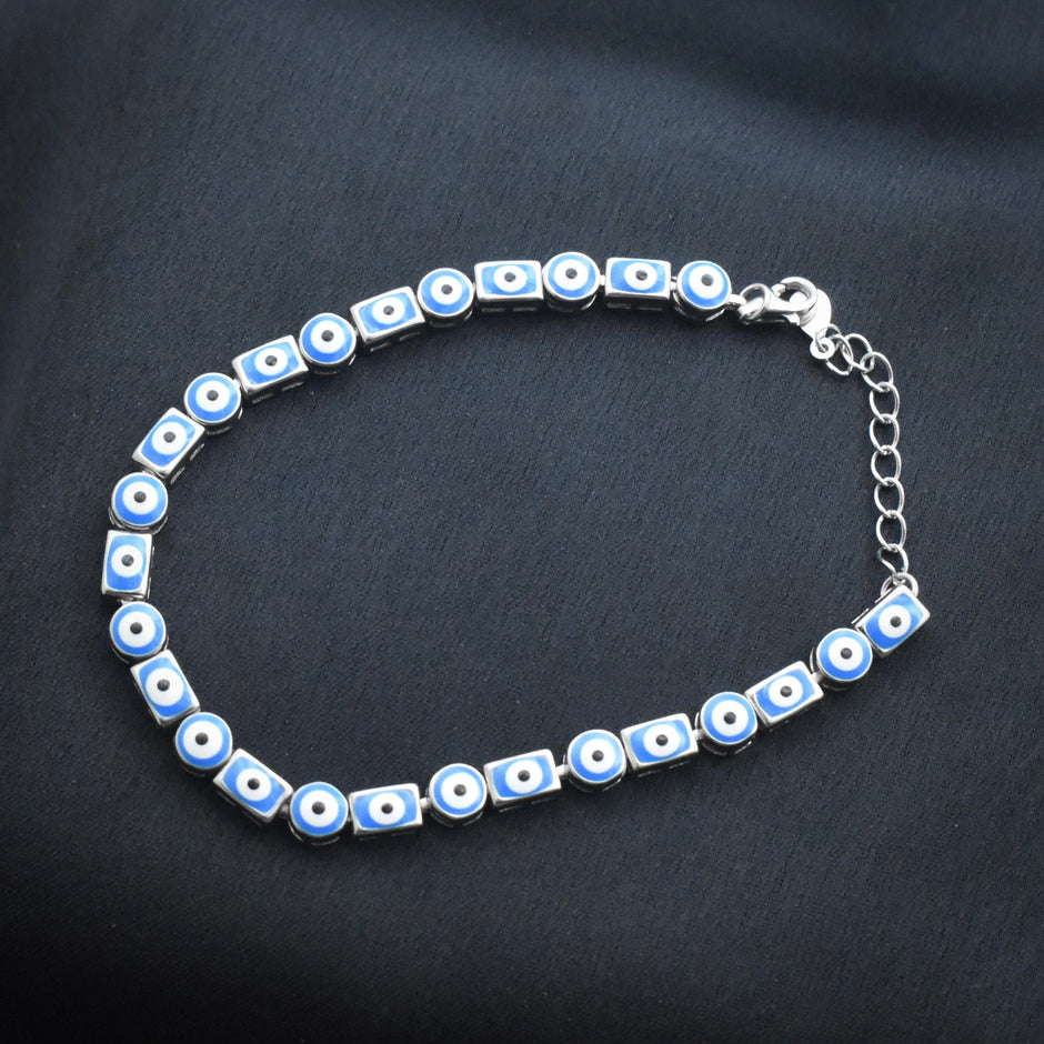 Classic Evil Eye Silver Bracelet