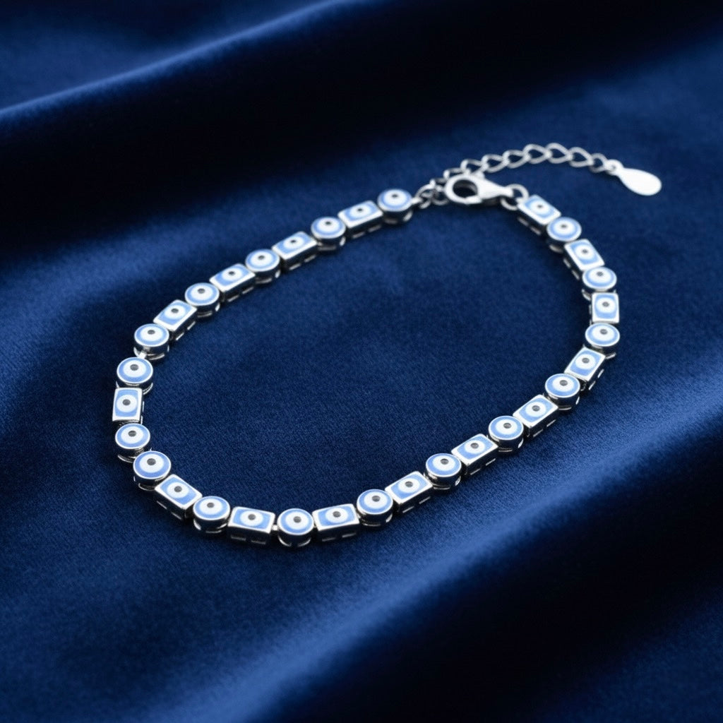 Classic Evil Eye Silver Bracelet
