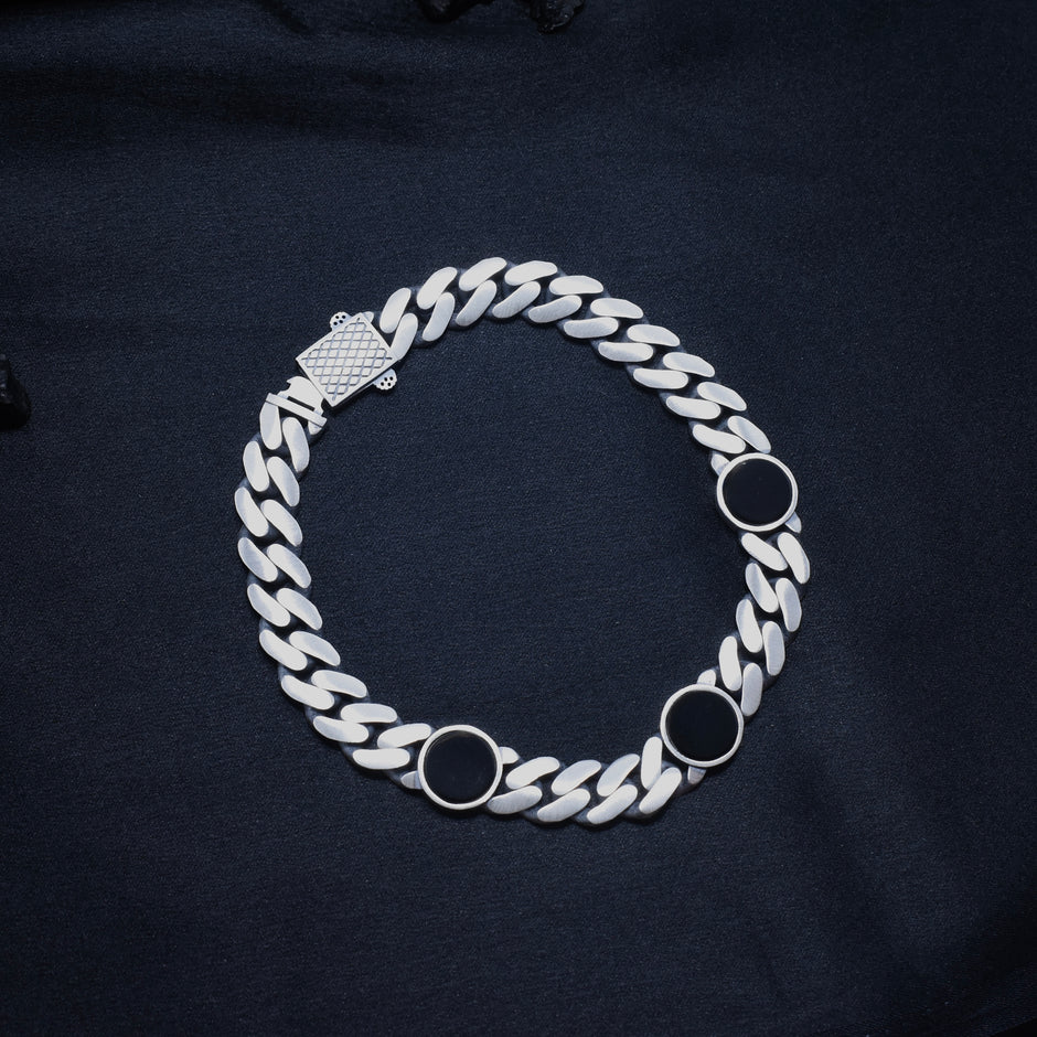 Onyx Cuban Matte Bracelet