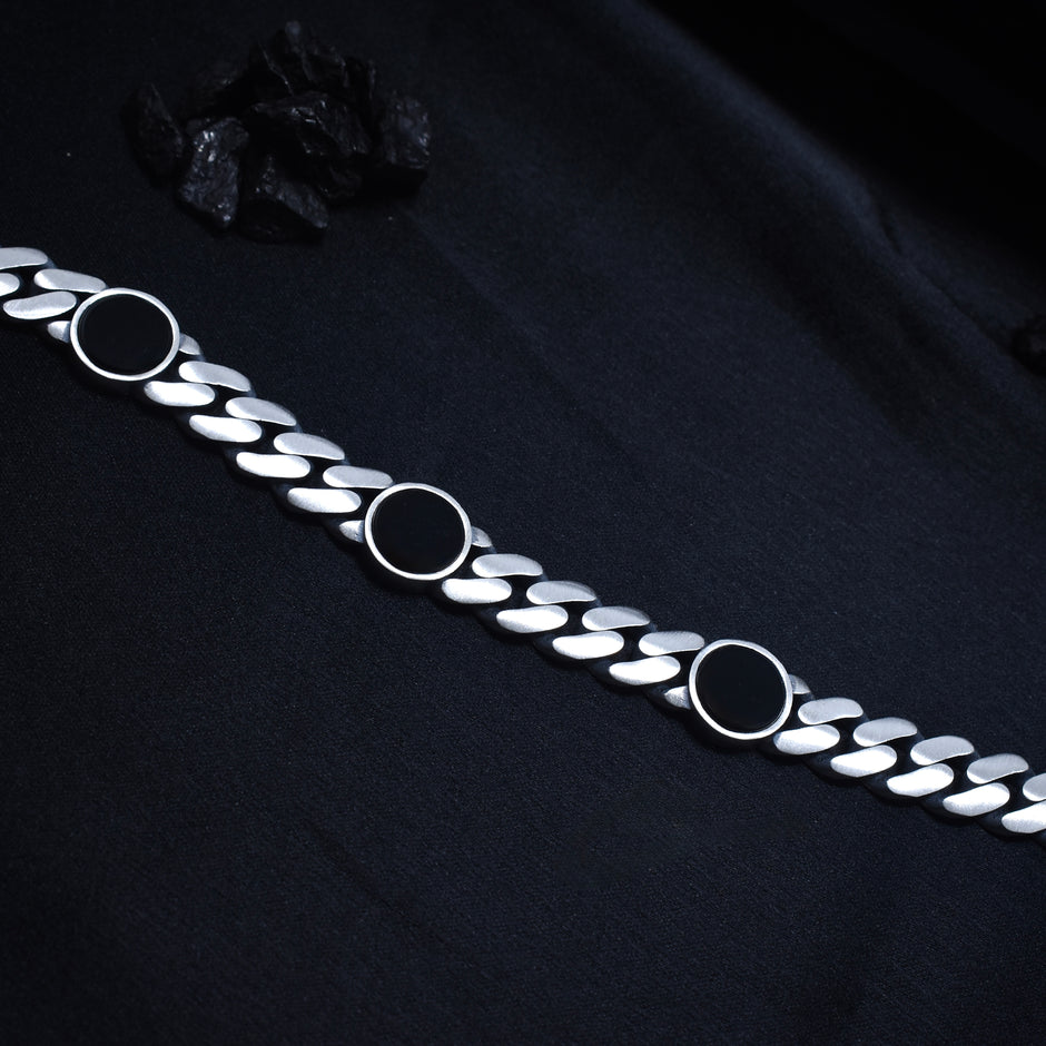 Onyx Cuban Matte Bracelet