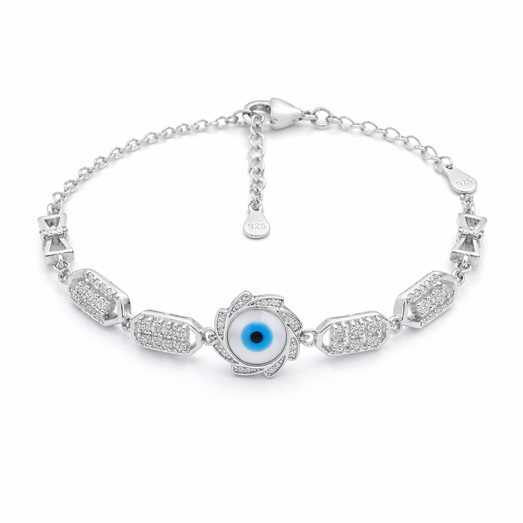Evil Eye Protective Link Bracelet