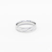 Brushed Swirl Pattern Silver Band