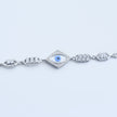 Diamond Evil Eye Silver Bracelet