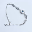 Diamond Evil Eye Silver Bracelet