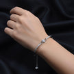 Teardrop Bar Silver Bracelet
