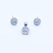 Lavender Shimmer Silver Pendant Set