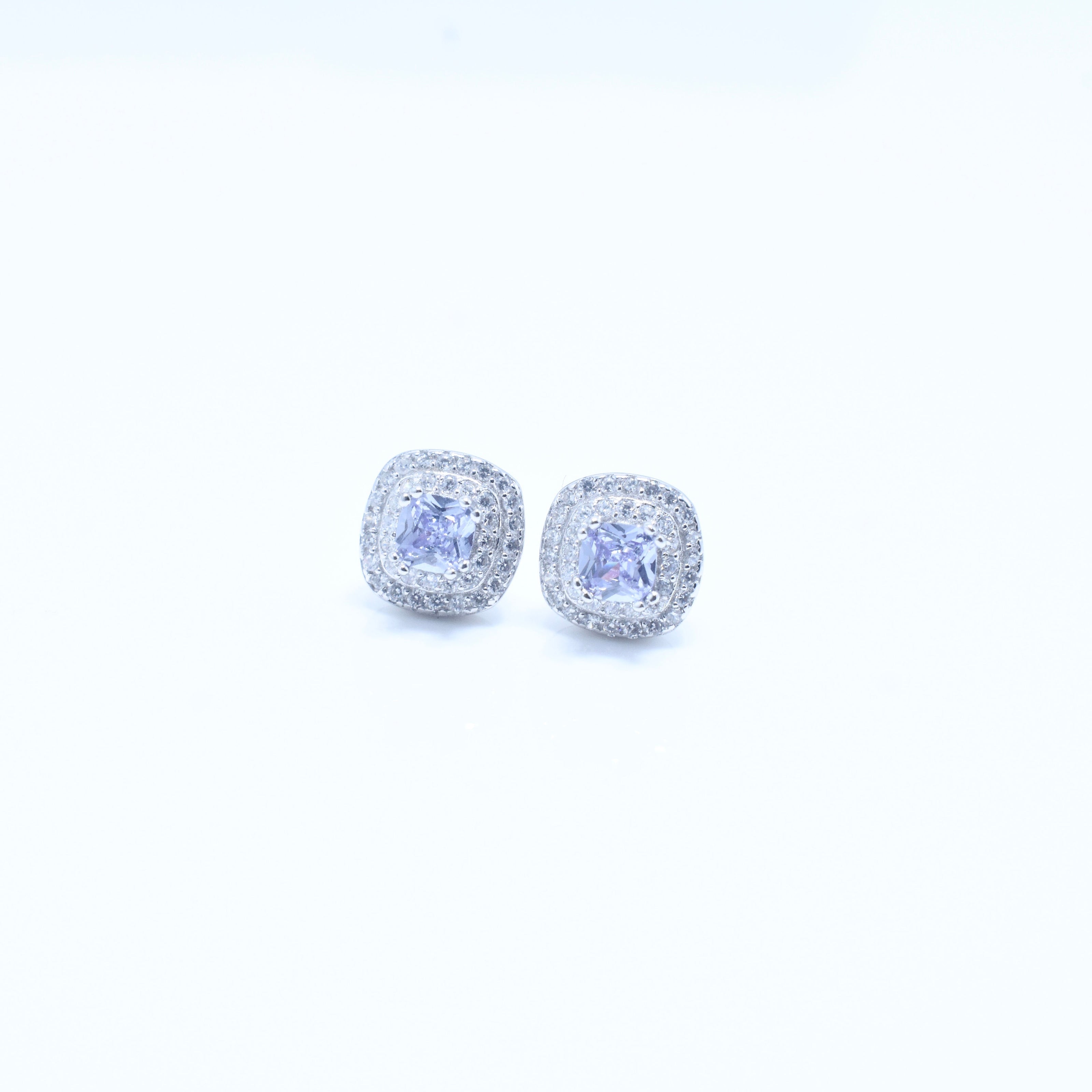 Lavender Shimmer Silver Pendant Set