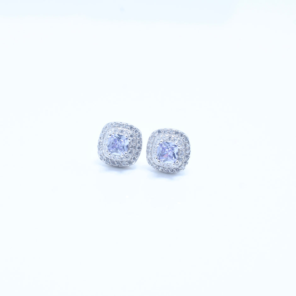 Lavender Shimmer Silver Pendant Set