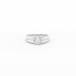Silver Wide Glam Solitaire Ring