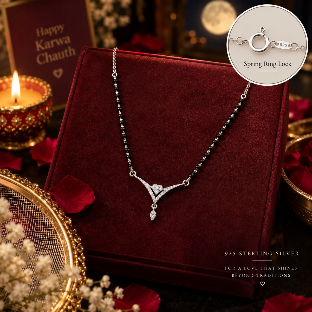Heart V Shape Mangalsutra