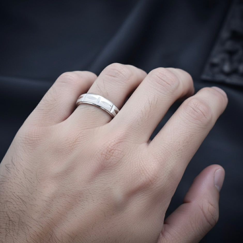 Prism Cross Geometric Statement Band