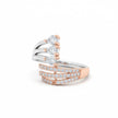 Silver Triple Spark Rhodium Ring