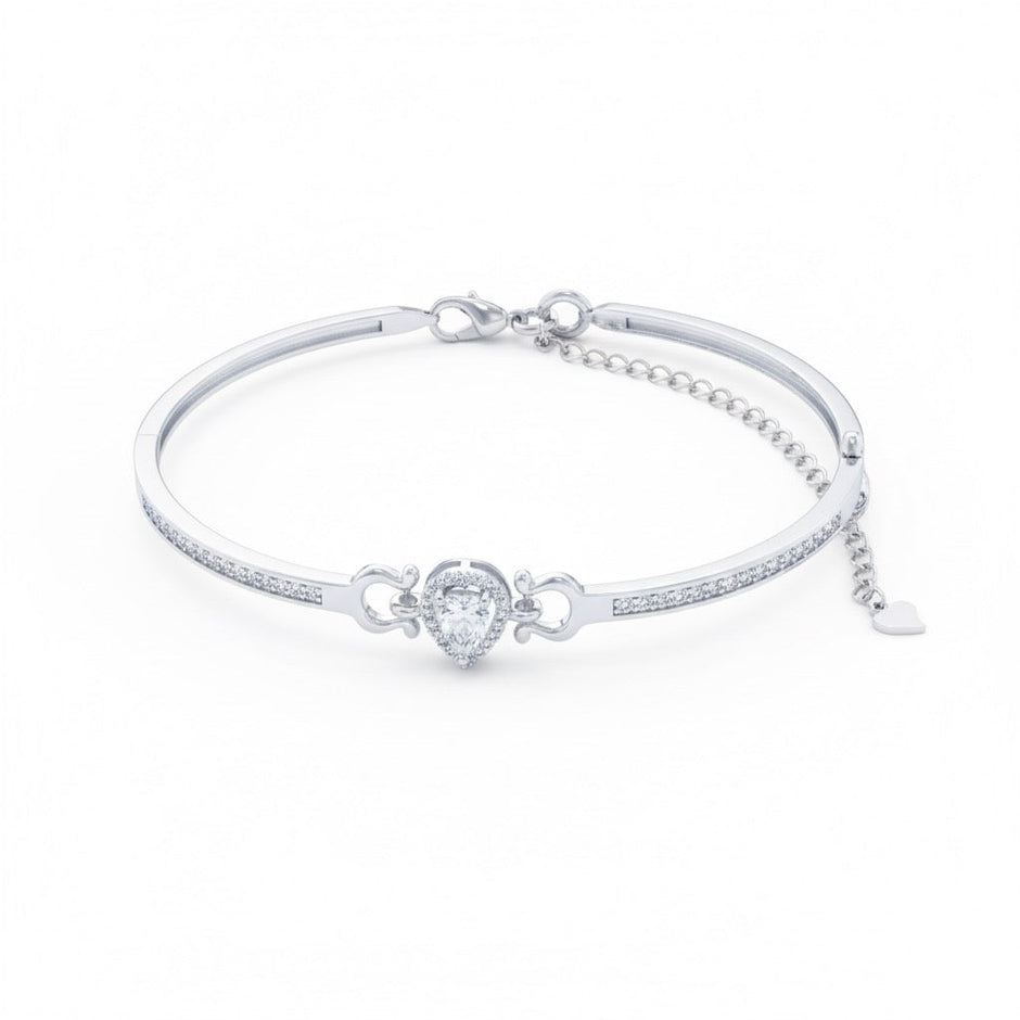 Pavé Bar Sterling Silver Bracelet