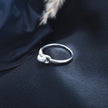 Silver Dual knot Accent Ring