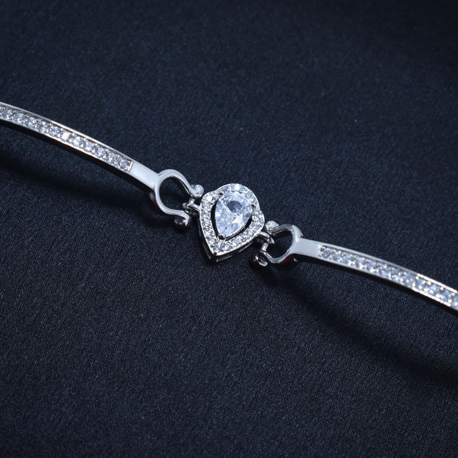 Bold Teardrop Silver Bracelet