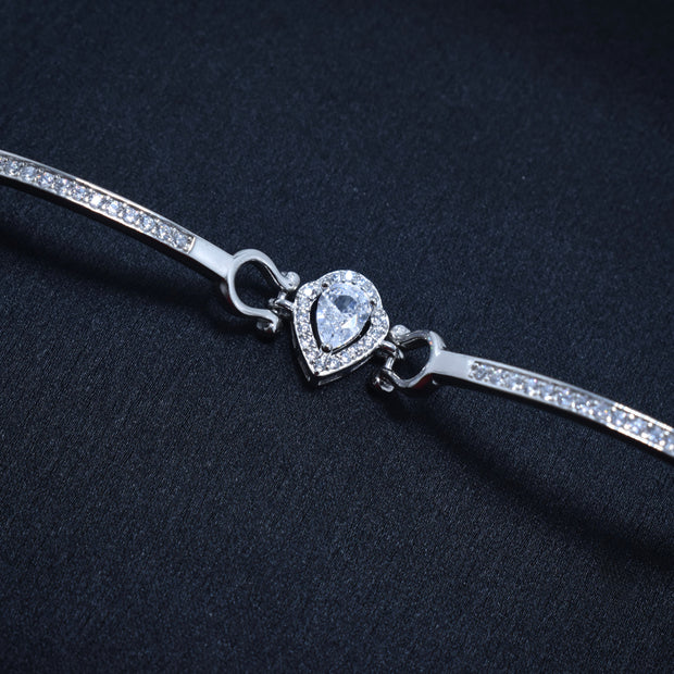 Bold Teardrop Silver Bracelet