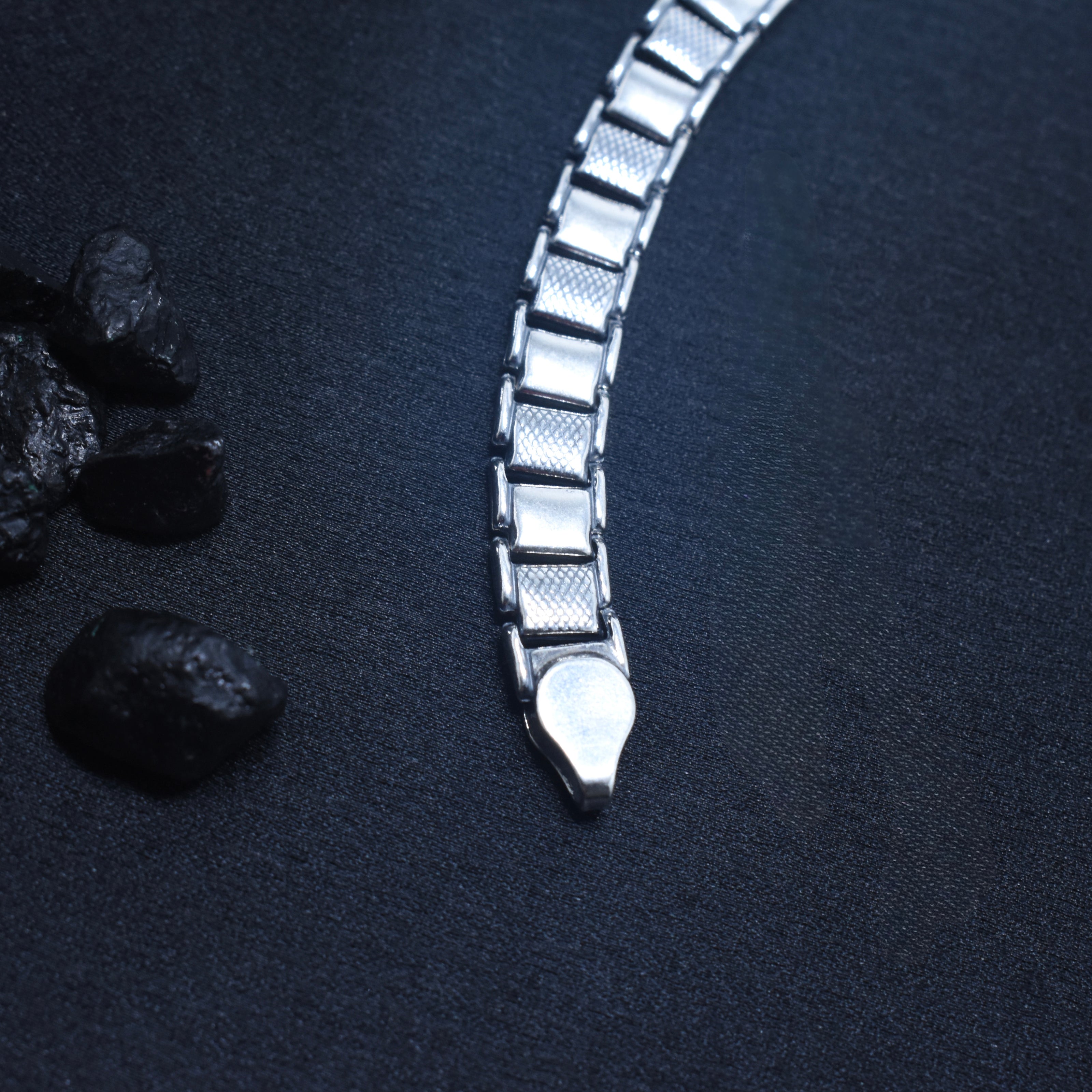 Textured Block Link Bracelet