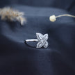 Silver Butterfly Sparkle Ring