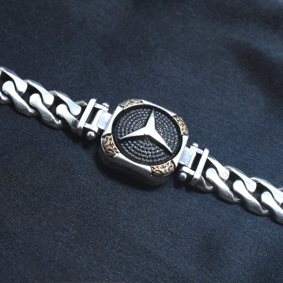 Emblem Link Silver Bracelet