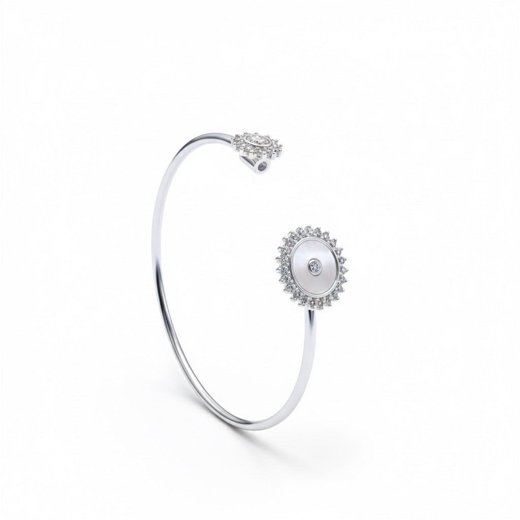 Mother-of-Pearl Inspired sterling Silver Bracelet