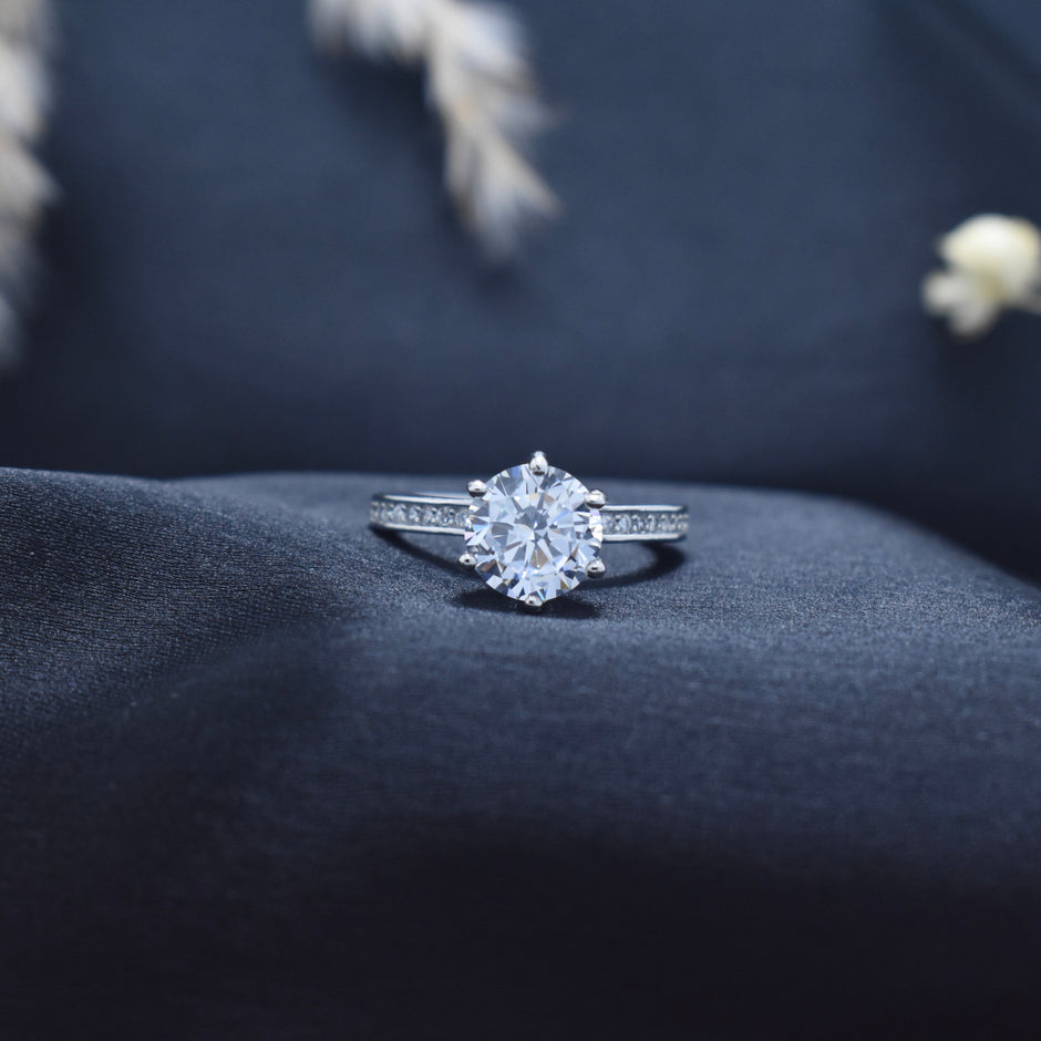 Silver Classic Crown Shine ring