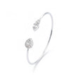 Baguette Pear Open Cuff Bracelet