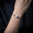 Pearl Geometric Disc Open Cuff