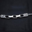 Carved Block Silver Bracelet