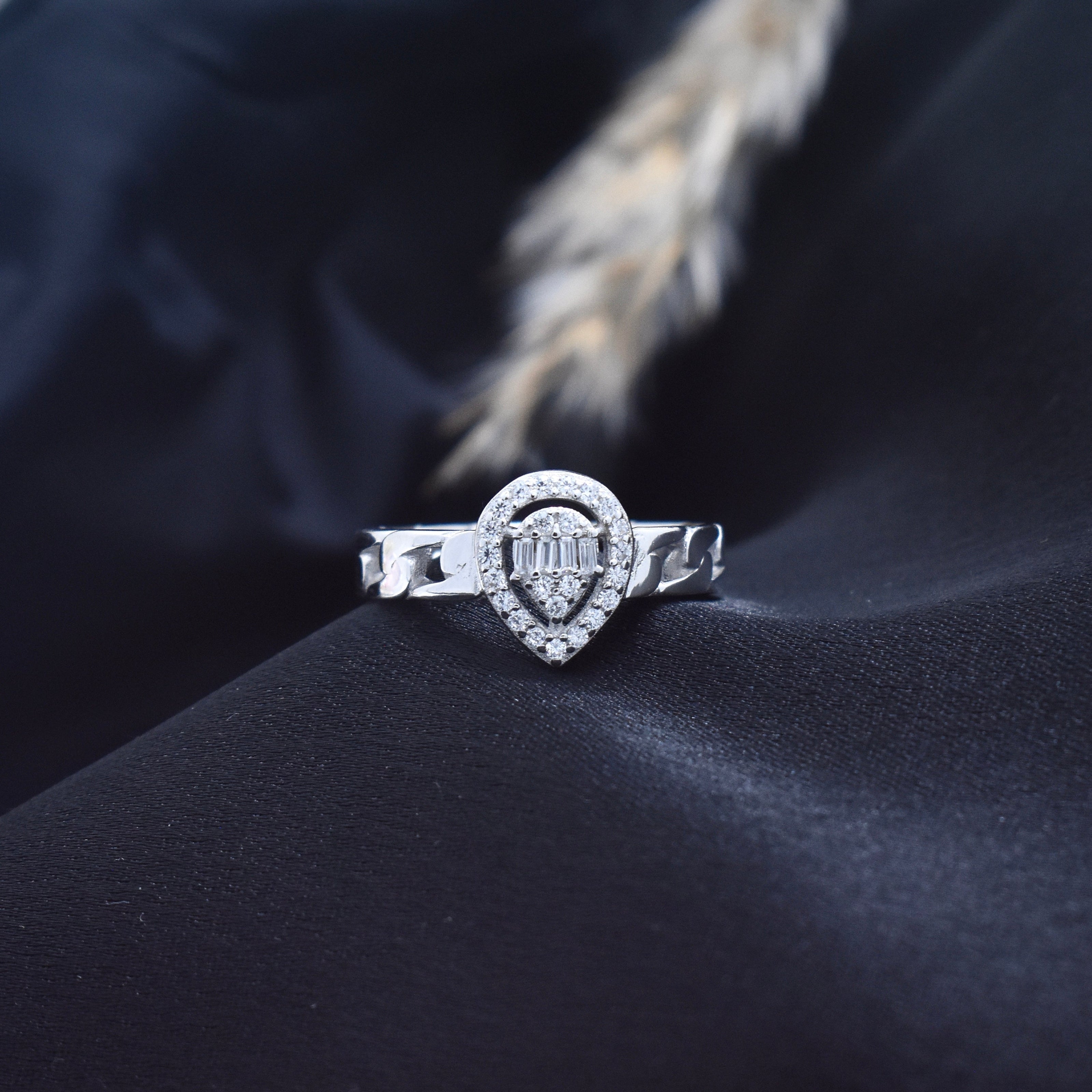 Silver Shield Crown Ring