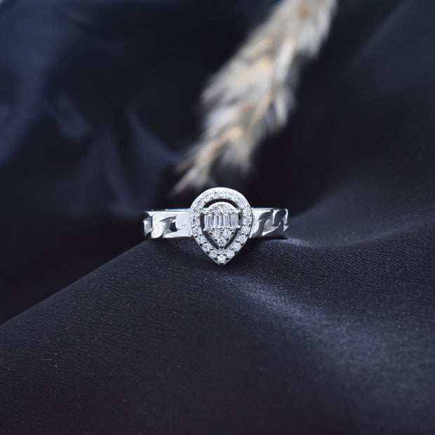 Silver Shield Crown Ring