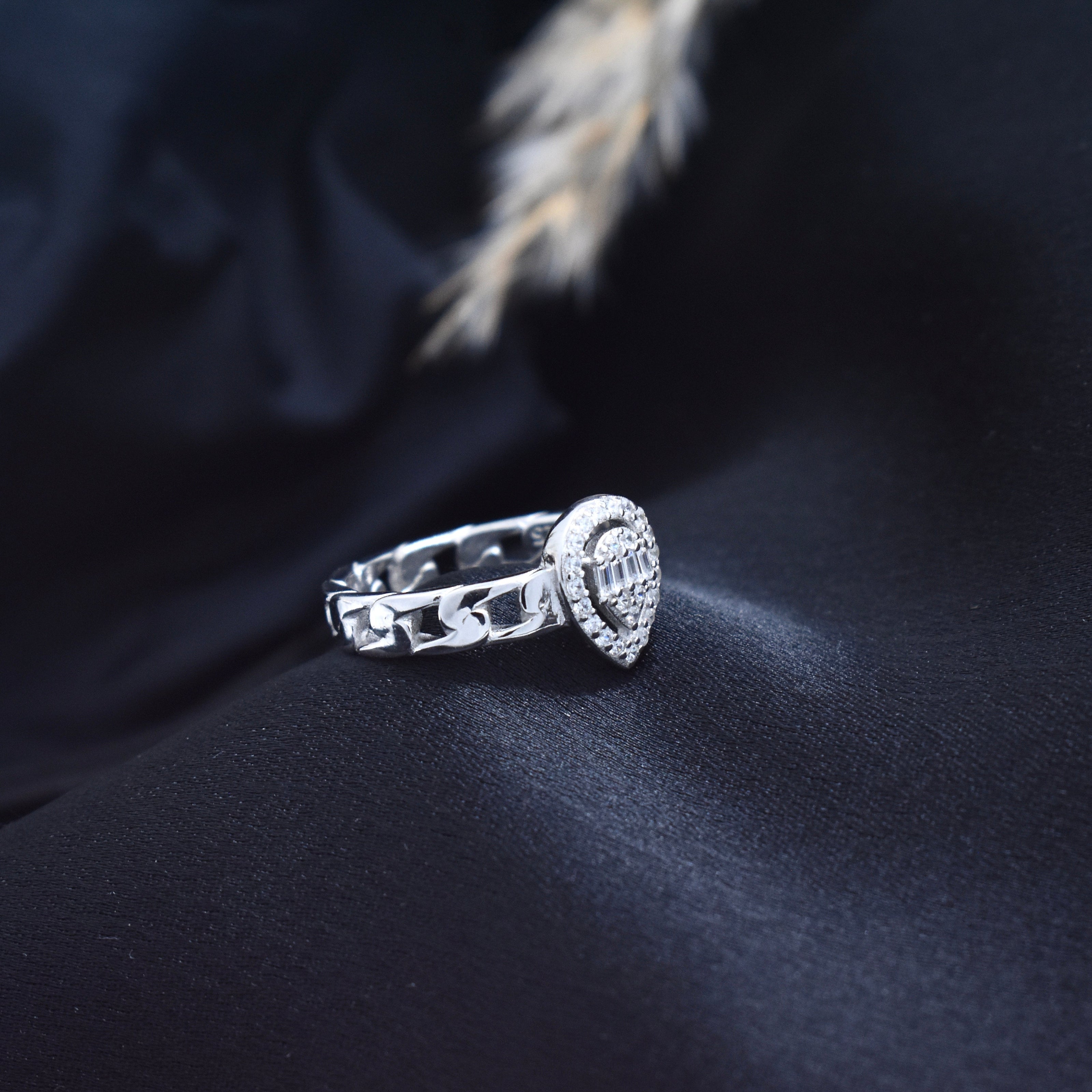 Silver Shield Crown Ring