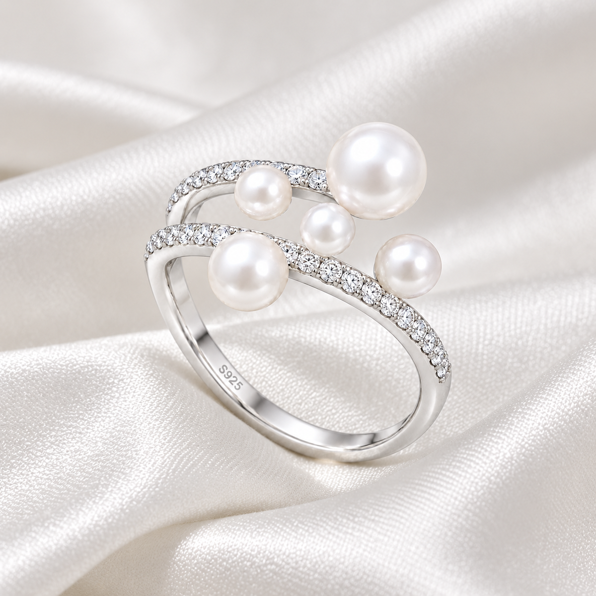 Pearl Cluster Ring