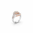 Silver Radiant Crown Rhodium Ring