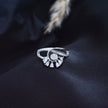 Crystal Swirl 925 Silver Ring