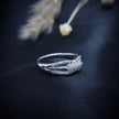 Silver Split Winged Sparkle Ring