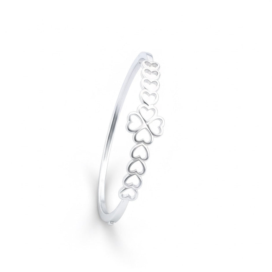 Clover Heart Silver Bracelet
