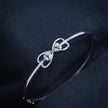 Infinity Heart Symbol Sterling Silver Bracelet