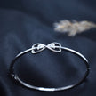 Infinity Heart Symbol Sterling Silver Bracelet