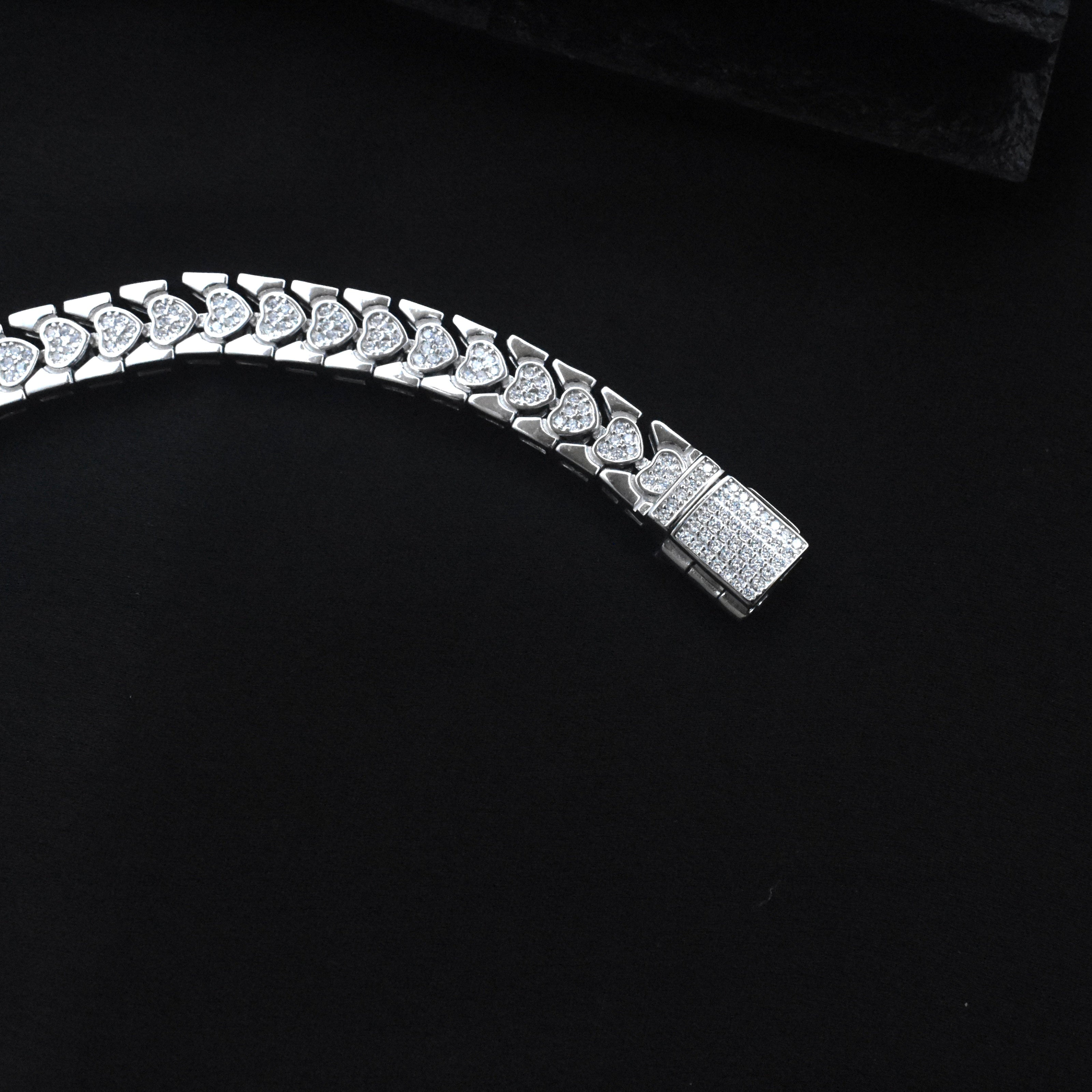 Lunar Block Silver Bracelet