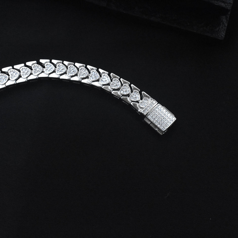 Lunar Block Silver Bracelet