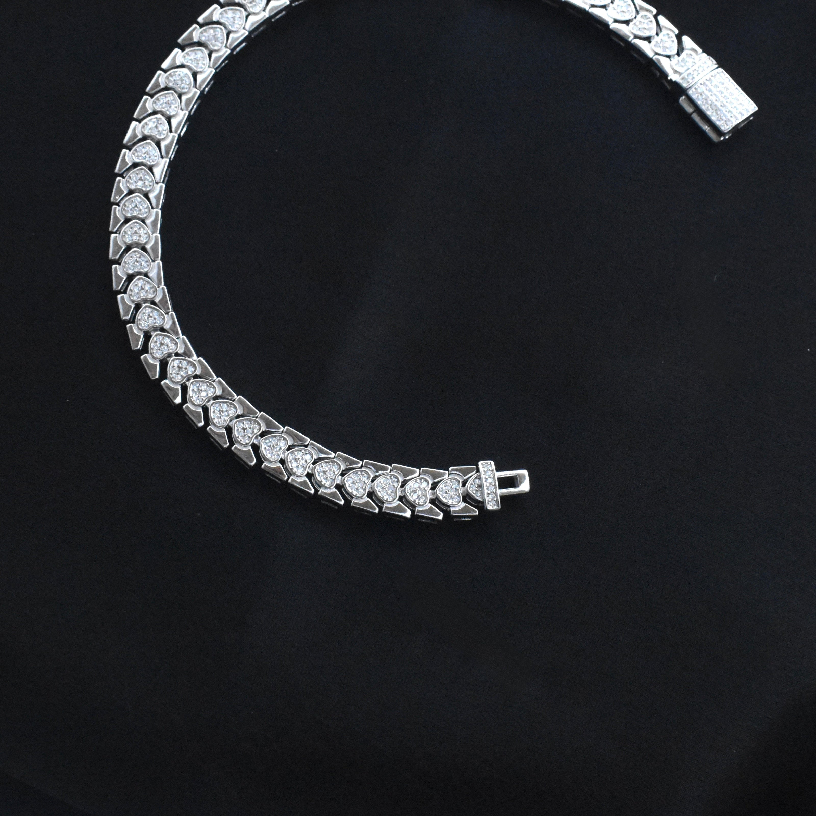 Lunar Block Silver Bracelet