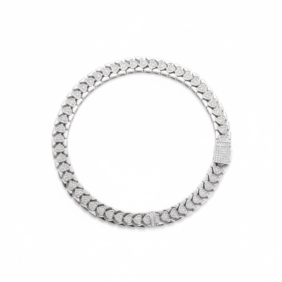 Lunar Block Silver Bracelet