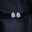 Rose Gold Floral Evil Eye Studs