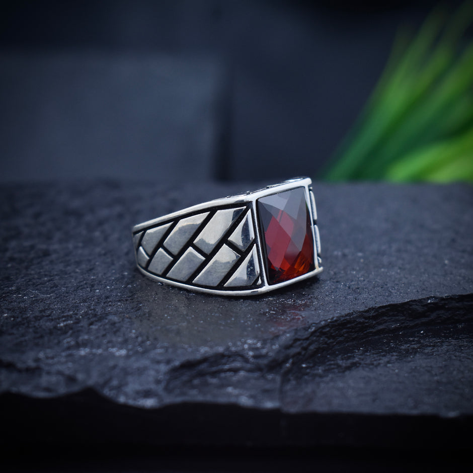 Vanguard Ruby-Red Turkish Signet Ring