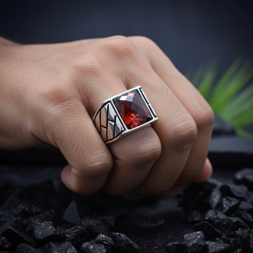 Vanguard Ruby-Red Turkish Signet Ring