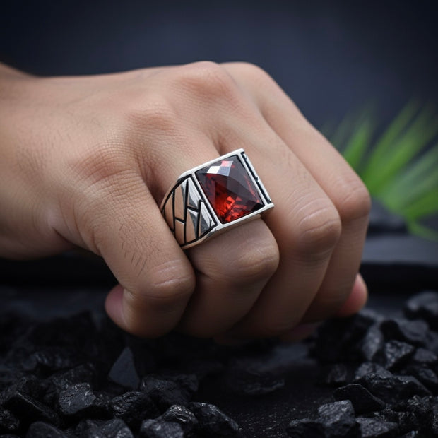 Vanguard Ruby-Red Turkish Signet Ring