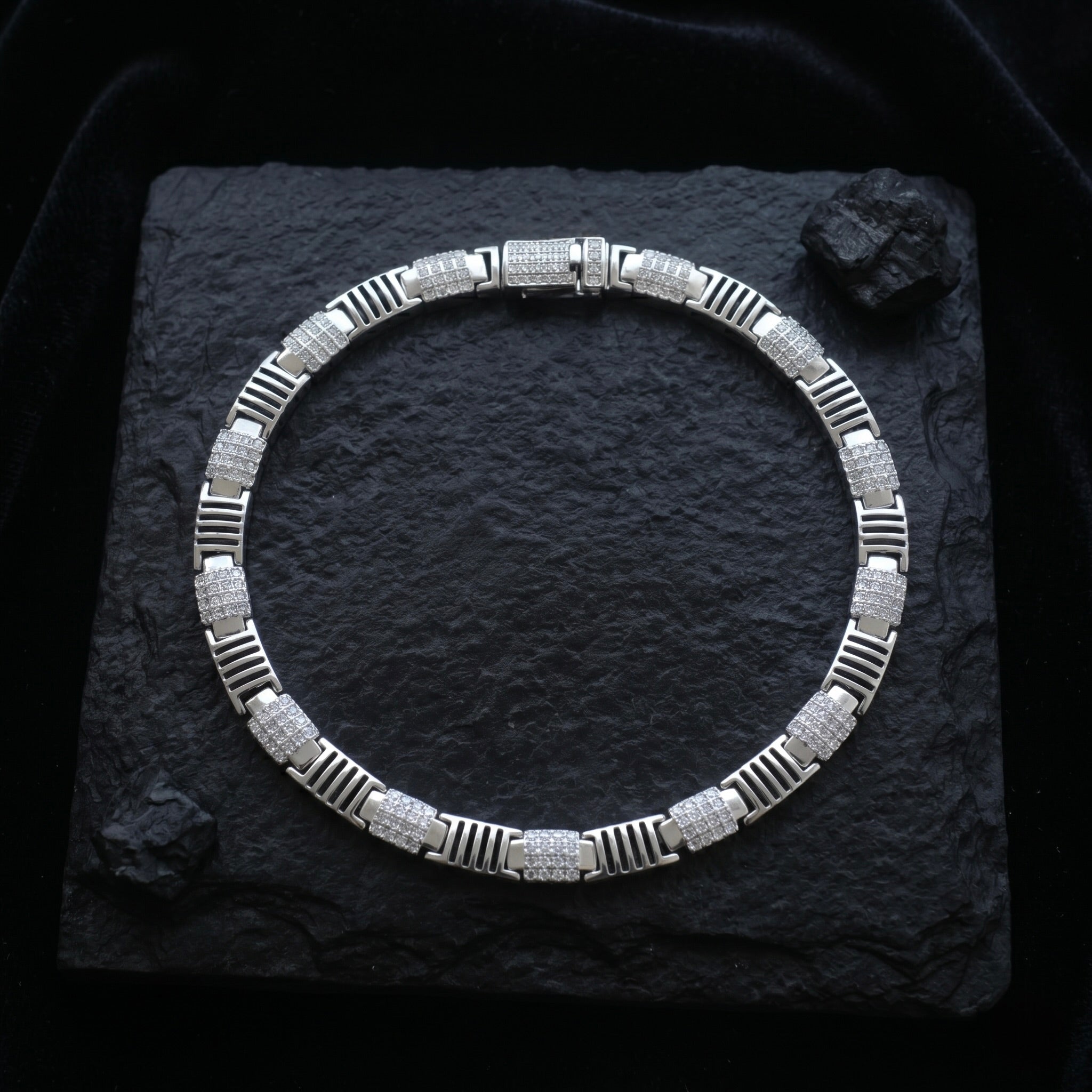 Iced Block Vertical Grill Bracelet