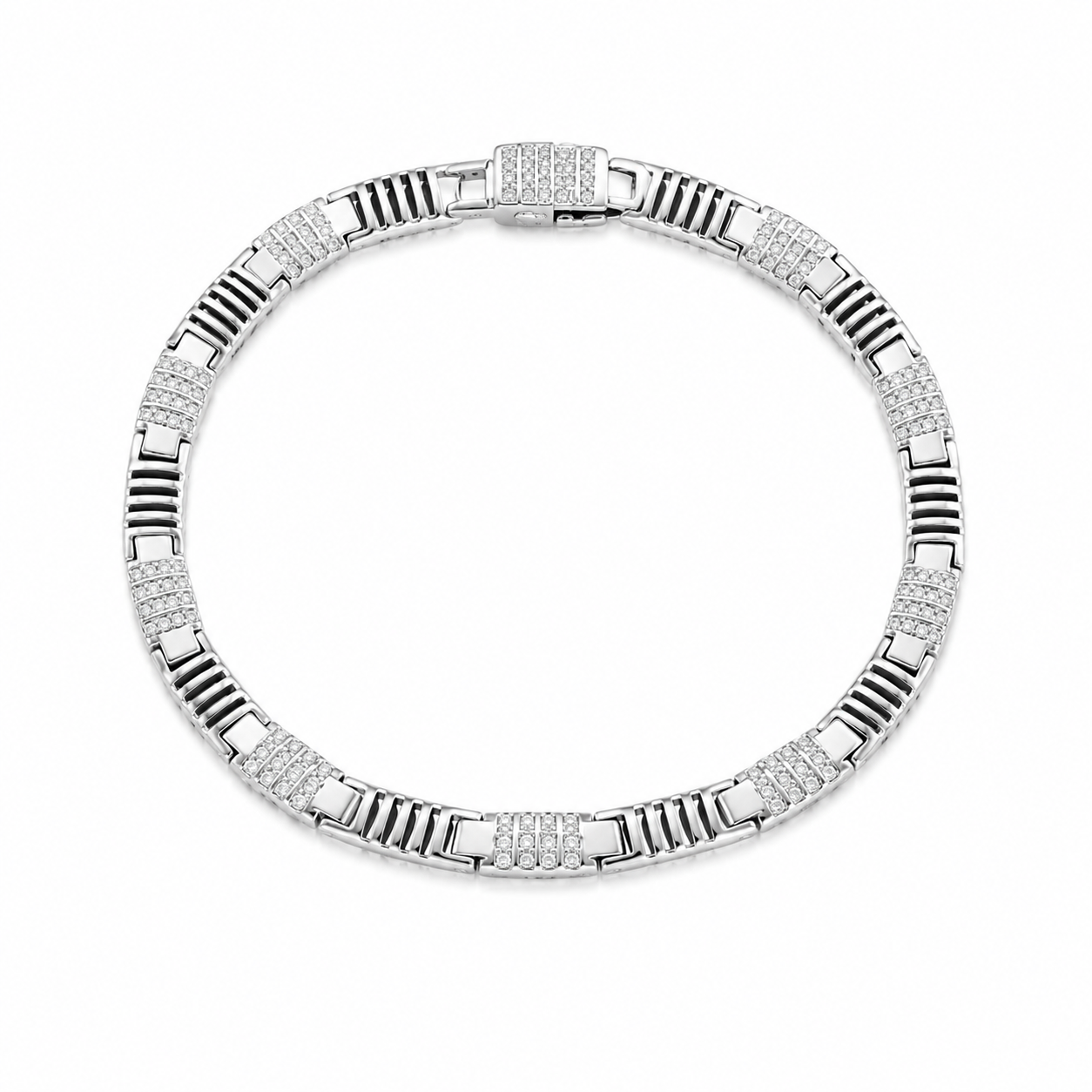 Iced Block Vertical Grill Bracelet
