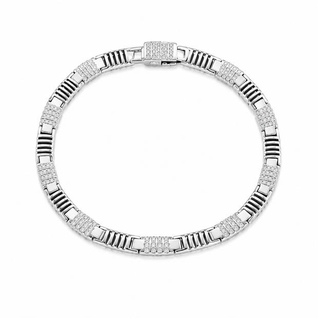 Iced Block Vertical Grill Bracelet