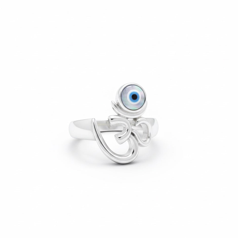 Spiritual Om Evil Eye Ring